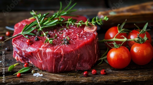 Steak With Tomatoes and Rosemary