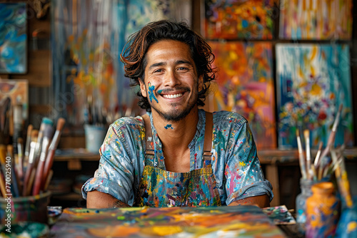 Portrait of an Hispanic Artisan at Work