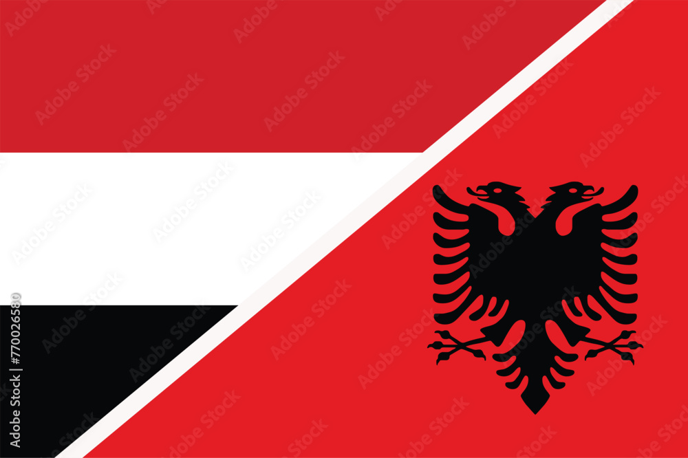 Flag of Yemen and Albania concept graphic element Illustration template design
Flag of Yemen and Albania concept graphic element Illustration template design