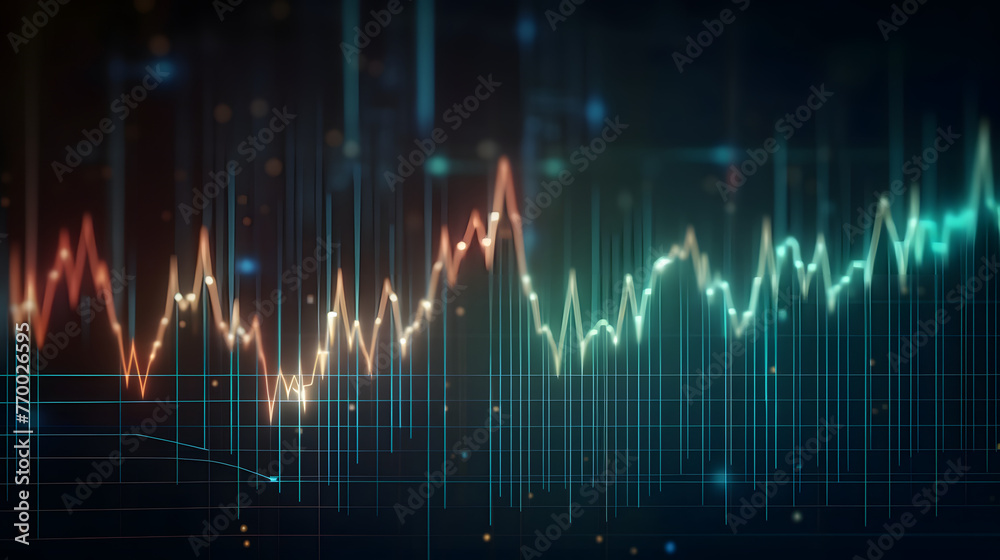 investment chart with colorful lines and graphs