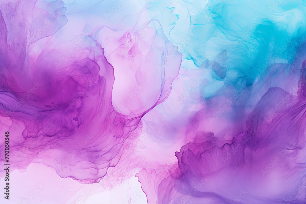 Maroon Turquoise Lavender abstract watercolor paint background barely noticeable with liquid fluid texture for background, banner with copy space and blank text area