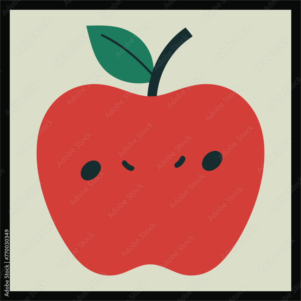 Fototapeta premium Apple color vector illustration 