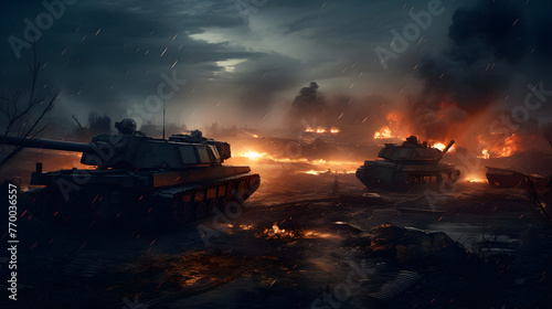tanks in tge battle photo