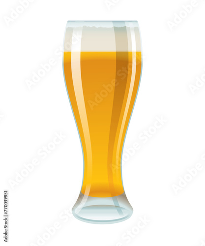 vector glass of beer isolated on white background