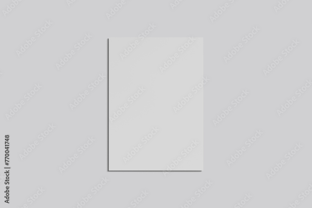 Blank a4 size paper isolated on grey background in top view
Blank a4 size paper isolated on grey background in top view
