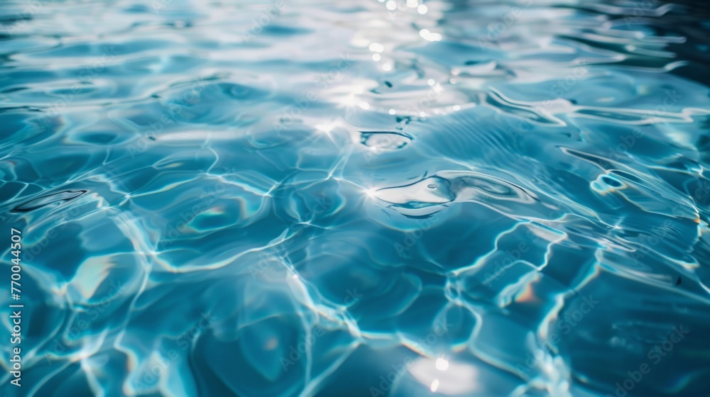 Serene Blue Water Surface Close-up Serene Blue Water Surface Close-up