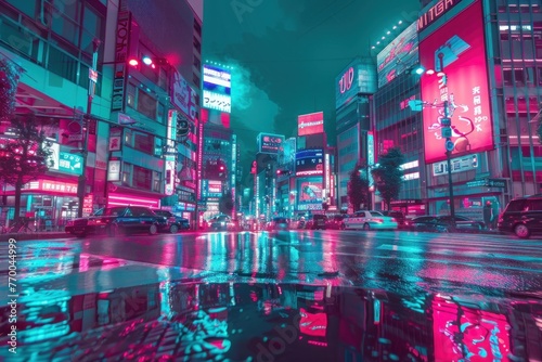 Fototapeta Naklejka Na Ścianę i Meble -  illustration of streets in some futuristic city