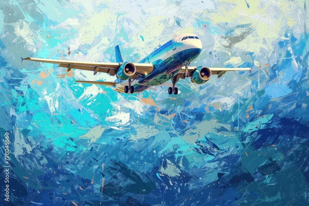 Fototapeta premium airplane flying in the sky
