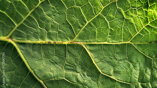 The micro texture of a leaf, showing the stomata and the intricate network of veins that support it.