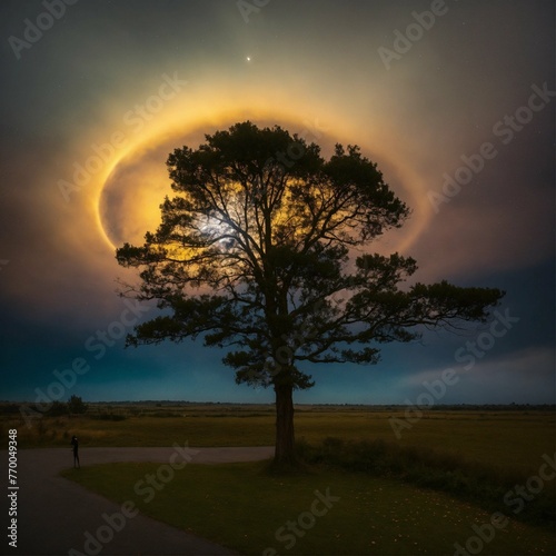 tree at sunset © Fayyaz