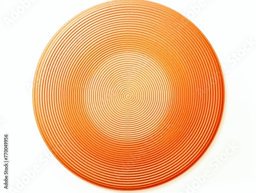 Orange thin barely noticeable circle background pattern isolated on white background