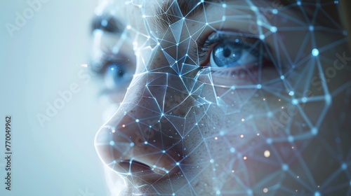 Polygonal Mesh Technology Applied to Human Face Generative AI