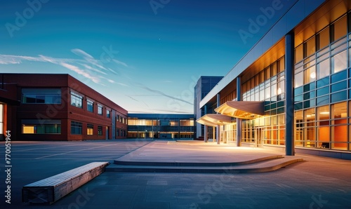 A bright modern school building