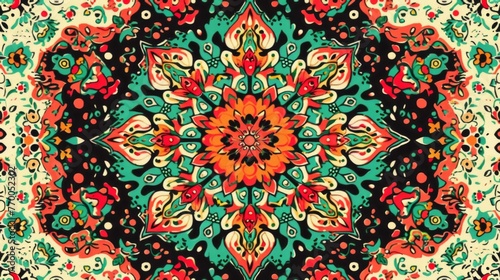  A vibrant floral arrangement on a monochromatic backdrop of black, white, red, and green, featuring a prominent red bloom at the center