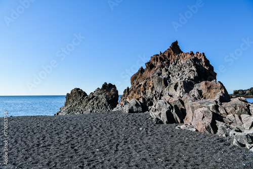 Rocks on Djupalonssandur beach in Iceland
