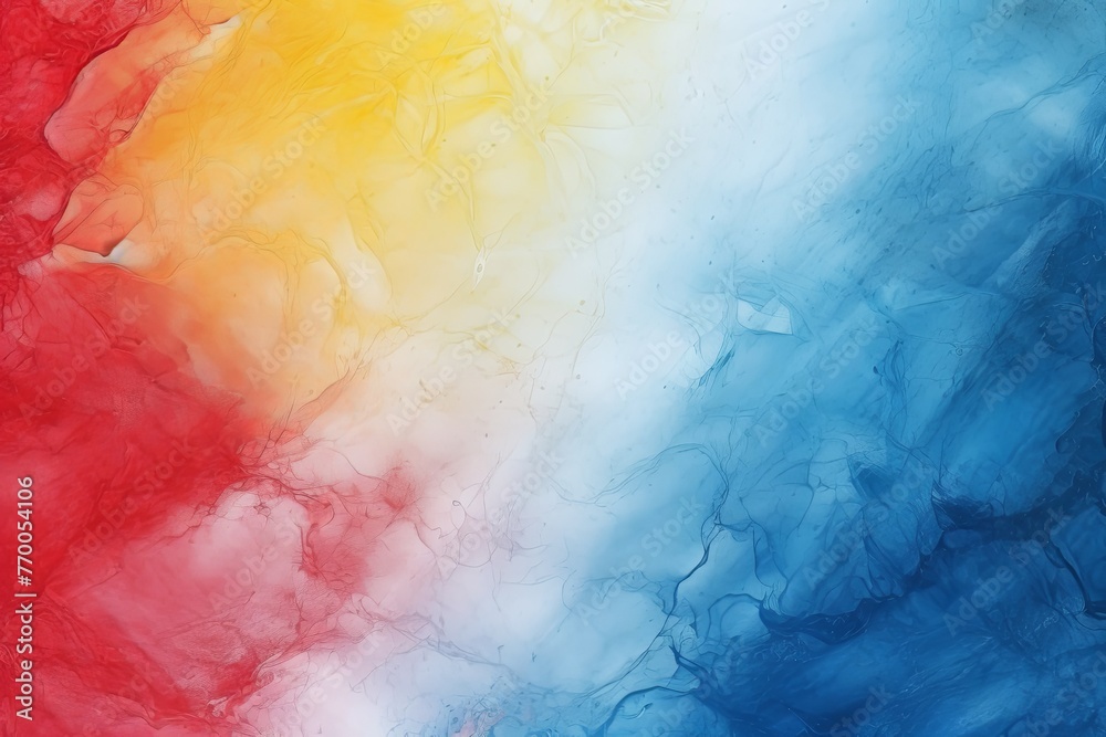 Red Blue Yellow abstract watercolor paint background barely noticeable with liquid fluid texture for background, banner with copy space and blank text area