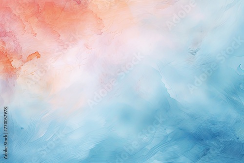 Salmon Cornflower Blue Honey abstract watercolor paint background barely noticeable with liquid fluid texture for background, banner with copy space and blank text area 