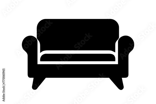 Armchair Silhouette vector art illustration