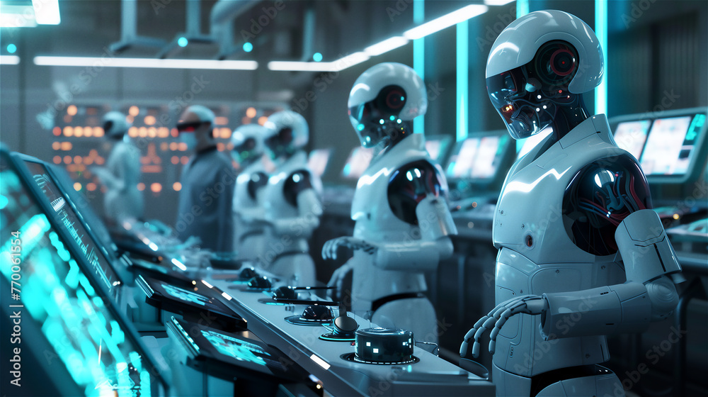 A artificial intelligence healthcare companions or doctors during training.