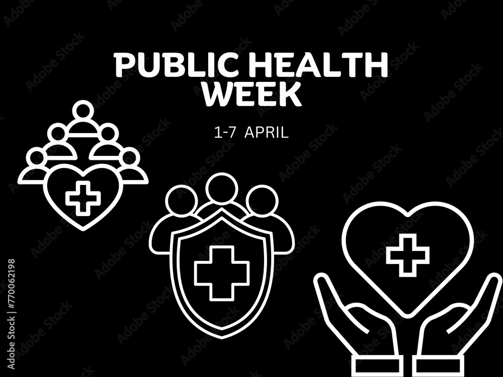 Naklejka premium PUBLIC HEALTH WEEK TEMPLATE DESIGN 