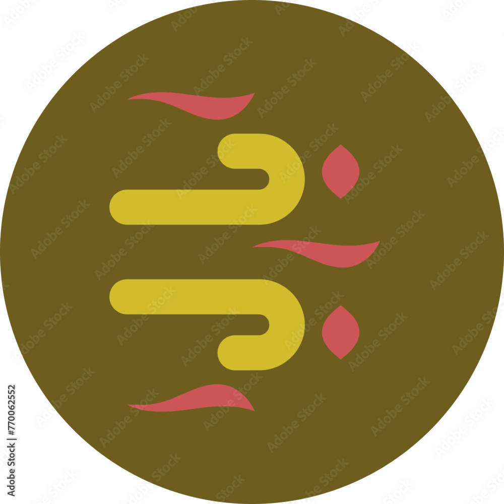 Obraz premium Wind Glyph Two Color Circle Icon