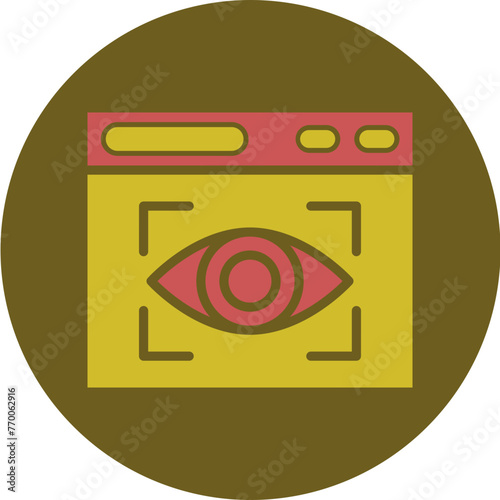 Free Download Visibility  Glyph Two Color Circle Icon - GFXLoad