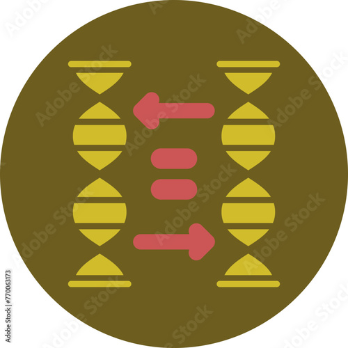 Cloning Glyph Two Color Circle Icon