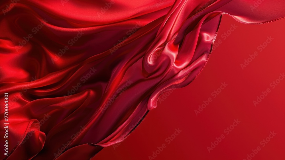 Obraz premium red Fabric waves, 3d rendering.