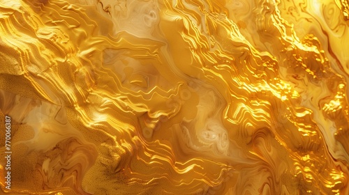 Breathtaking Golden Marbling Effect on a Fluid Art Texture, Showcasing Elegance and High-Definition Detail.