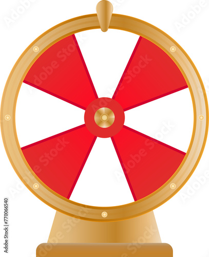 Transparent spinning fortune wheel illustration with Jackpot selected and other money cash prizes. Rotating lucky gambling roulette spin machine. Online casino lucky spin wheel bonus game.