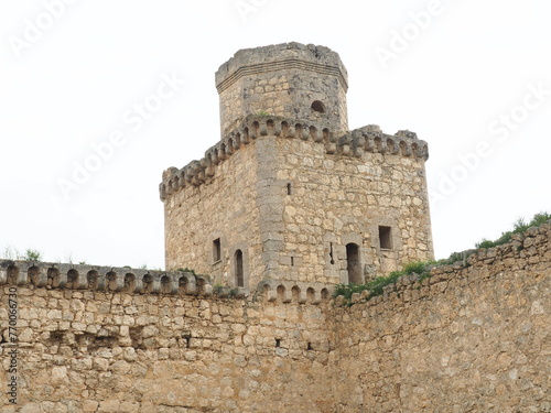 Barcience Castle, a medieval stone fortress in the Province of Toledo.