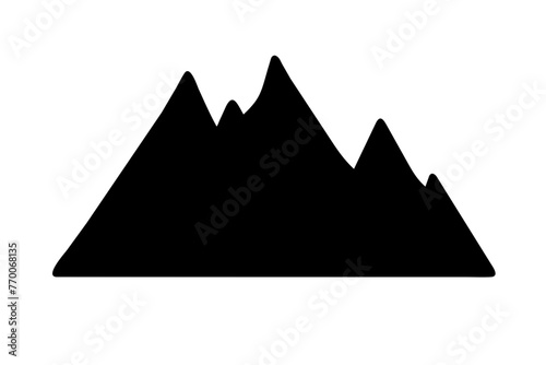 mountain icon silhouette vector illustration