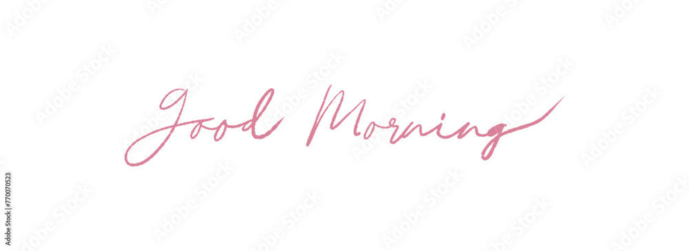 Good Morning - lettering vector isolated on white background