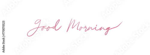 Good Morning - lettering vector isolated on white background