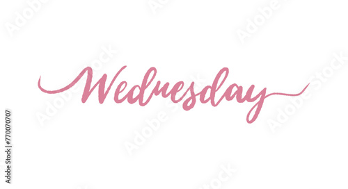 Wednesday - lettering vector isolated on white background