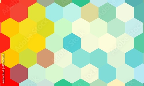 colorful and abstract illustration of a hexagonal grid.representate of colorful holi