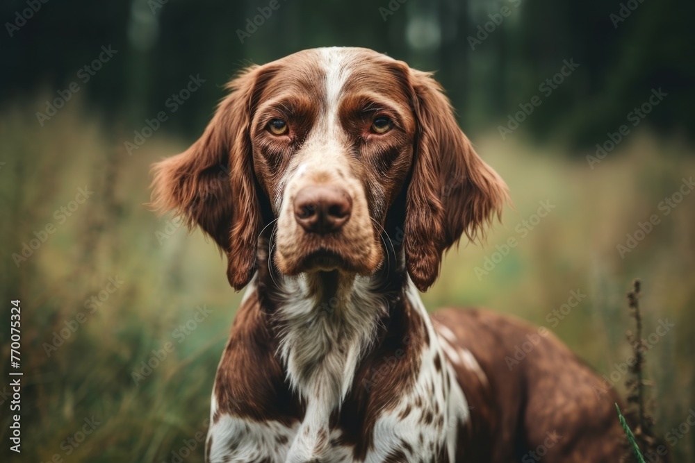 Spaniel Hunting Dog Close created with Generative AI Technology, ai, generative Spaniel Hunting Dog Close created with Generative AI Technology, ai, generative