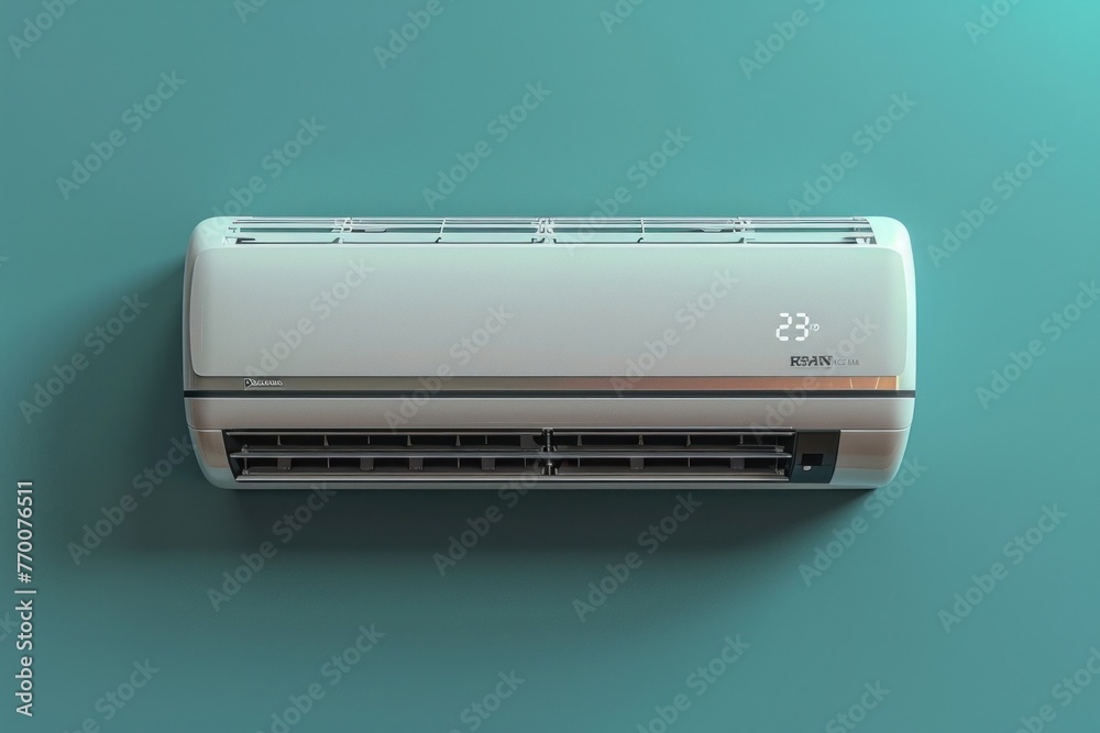 Modern Wall-Mounted Air Conditioner with Digital Display and Remote Control Modern Wall-Mounted Air Conditioner with Digital Display and Remote Control