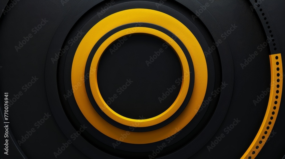 Dynamic abstract concentric circles design in yellow and black. High-tech yellow and black circular abstract background. Modern and stylish abstract concentric design in corporate colors. Dynamic abstract concentric circles design in yellow and black. High-tech yellow and black circular abstract background. Modern and stylish abstract concentric design in corporate colors.