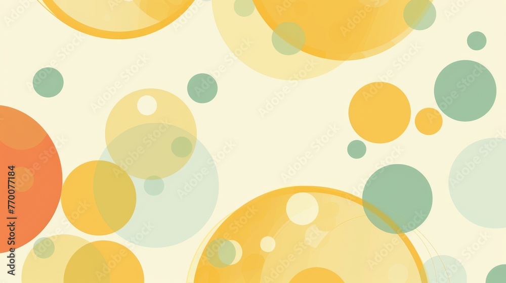 Playful pastel circles in whimsical pattern on cream background. Airy arrangement of orange, yellow, and green orbs for light design. Soft pastel circle collage for cheerful abstract art. Playful pastel circles in whimsical pattern on cream background. Airy arrangement of orange, yellow, and green orbs for light design. Soft pastel circle collage for cheerful abstract art.