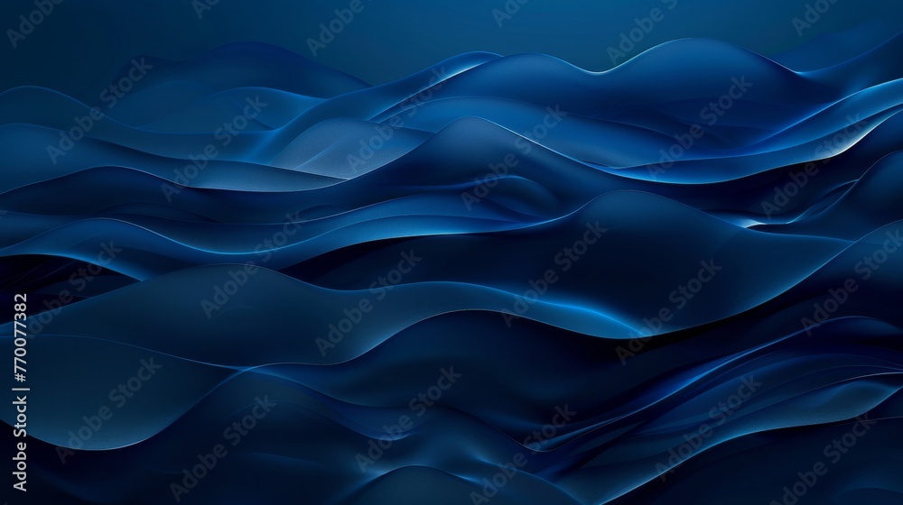 Abstract deep blue waves simulate ocean fluidity and depth. Artistic interpretation of a tranquil sea in motion. Waves of deep blue in a fluid and continuous flow. Abstract deep blue waves simulate ocean fluidity and depth. Artistic interpretation of a tranquil sea in motion. Waves of deep blue in a fluid and continuous flow.