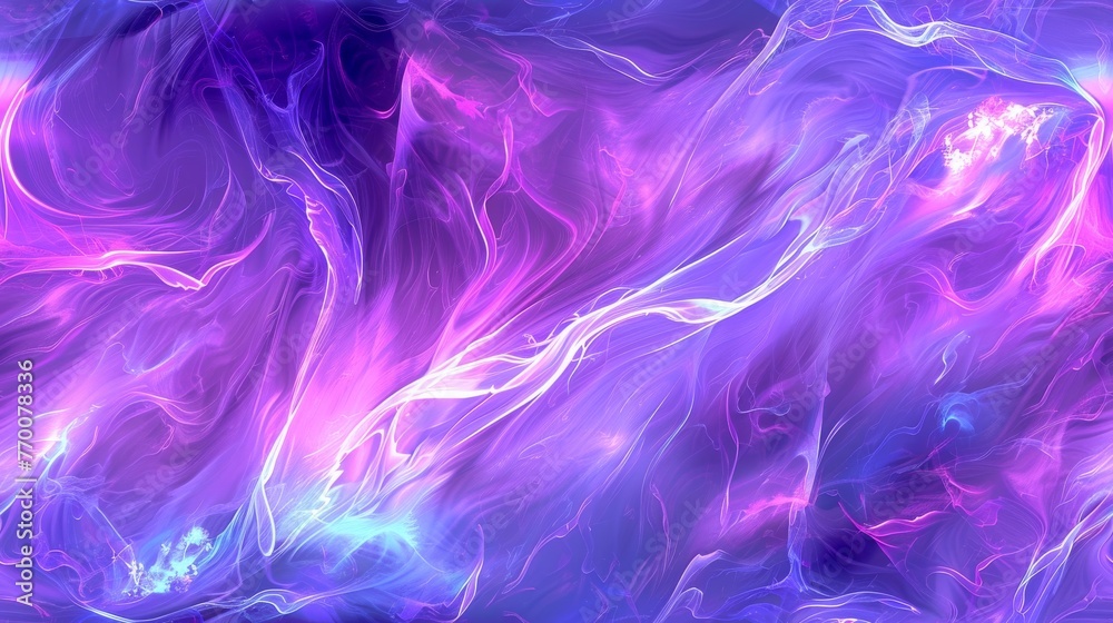  Purple-blue background with light-dark blue-pink swirls on one side, light-purple on the other