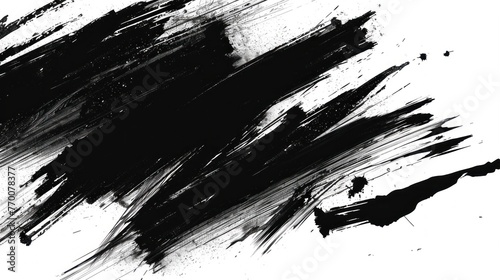 black color mascara, black color brush strokes on a white background