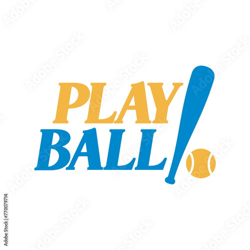 Baseball Logo, Play Ball, Bat Vector, Soft Ball Vector, Soft Ball Logo, Sports Logo, Vector Illustration Background