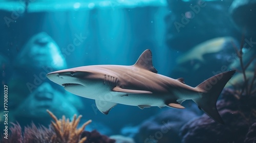 shark in the aquarium 8k photography  ultra HD