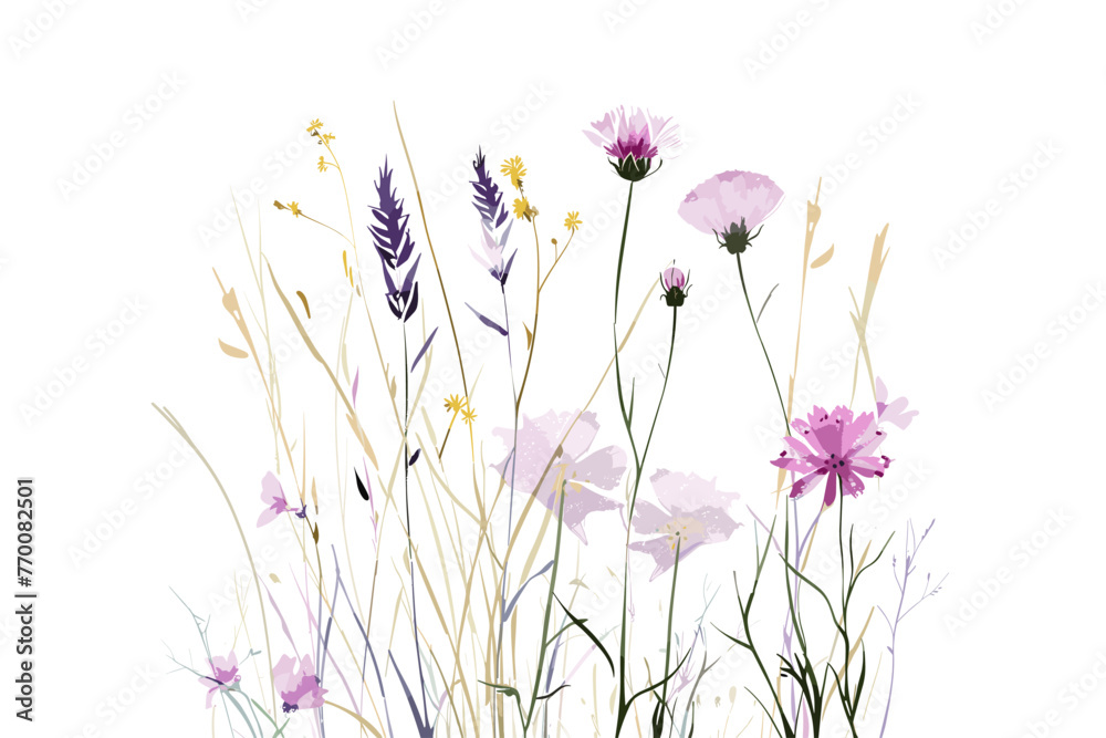 Whimsical Wilds: Vector Flower Art Whimsical Wilds: Vector Flower Art