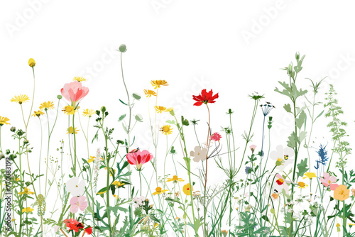 Nature s Harmony  Vector Wildflower Composition