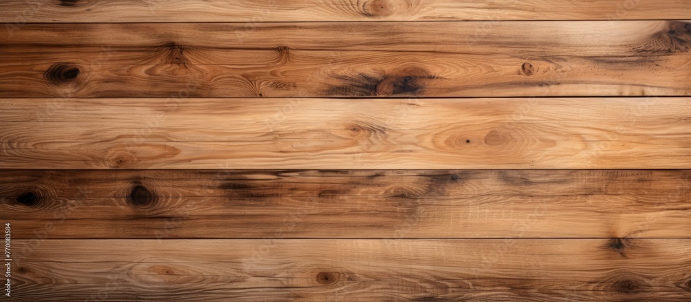 A closeup shot showcasing a brown hardwood plank wall with a blurred background, highlighting the beautiful wood grain pattern and texture A closeup shot showcasing a brown hardwood plank wall with a blurred background, highlighting the beautiful wood grain pattern and texture