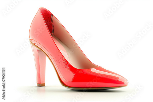 High heel shoesisolated on solid white background. photo