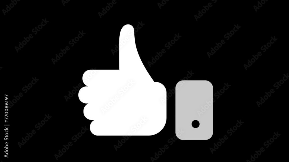 Thumb up sign, like animation Thumb up sign, like animation